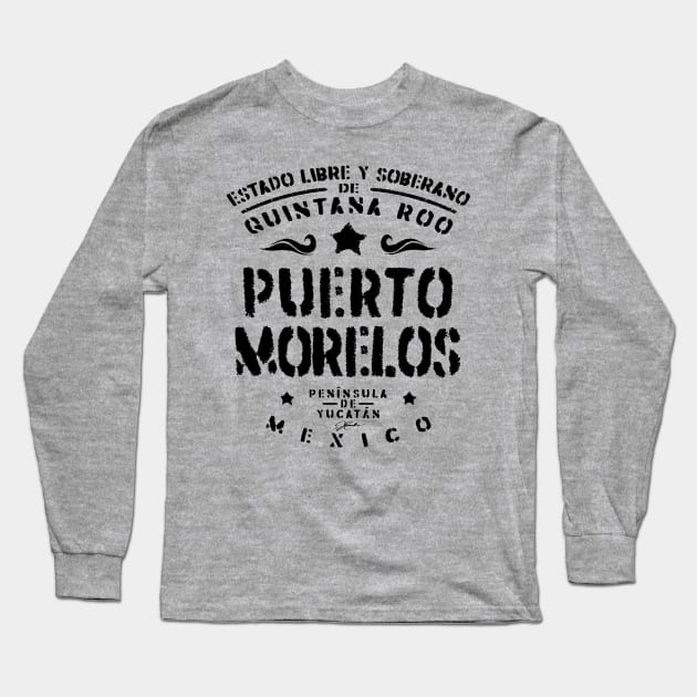 Puerto Morelos, Mexico Long Sleeve T-Shirt by jcombs